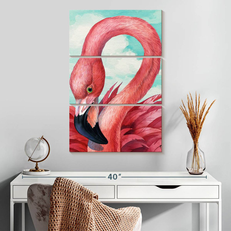 Flamant rose Brampt, H 32 po x l 20 po