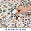 Rectangle Floral Washable Area Rug-1149824850-1149824851