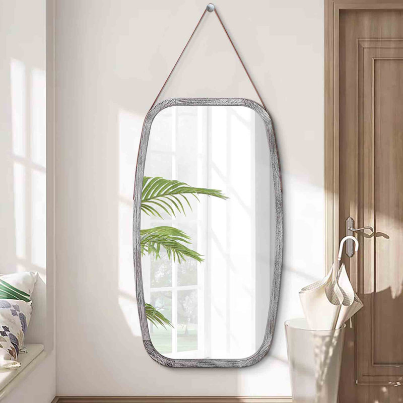 Zaphod Oval Mirror, Dark Gray