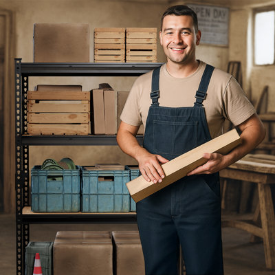Étagère de rangement à 4 tablettes réglables en acier