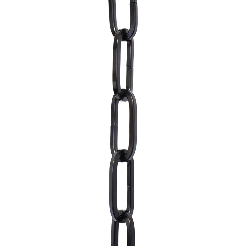 Decorative Standard Link Chandelier Chain, Black, 120"H x 0.79"W x 0.16"D