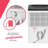 50 Pint Dehumidifier. 4,500 Square Foot Coverage. Ideal For Large Rooms And Basements. 1.7 Gallon Bucket Capacity