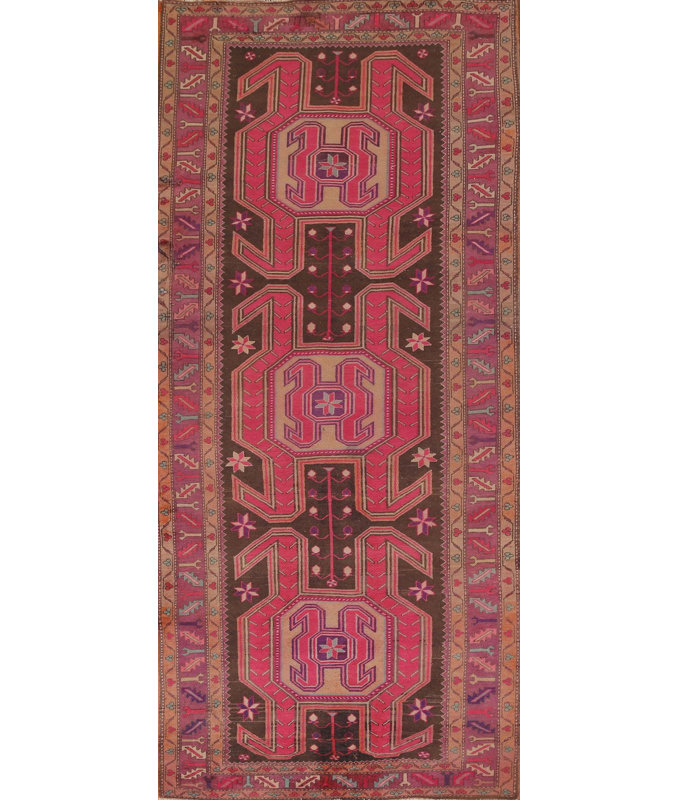 Tapis de couloir traditionnel en laine surdimensionné 4x11