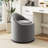 1 PCS Barrel Chair with Storage 360° Swivel Upholstered Vanity Chair with Backrest Gray-978574933