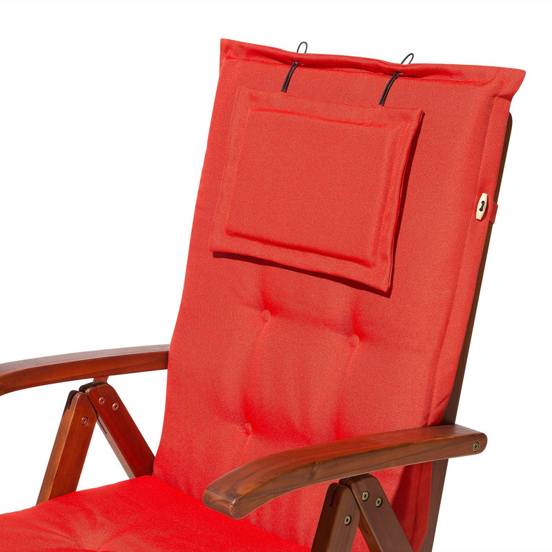 Galilea Solid Wood Armchair, Red
