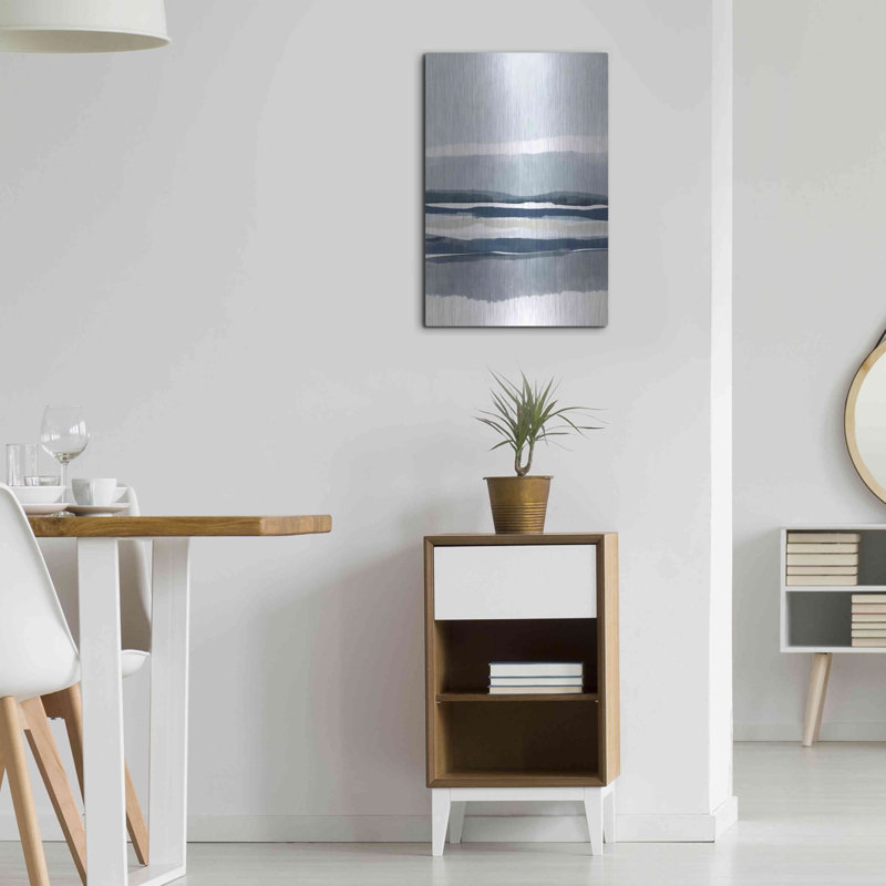 Orren Ellis «Coastal Abstract 7» par Christov Art, art mural en métal, H 24 po x l 16 po