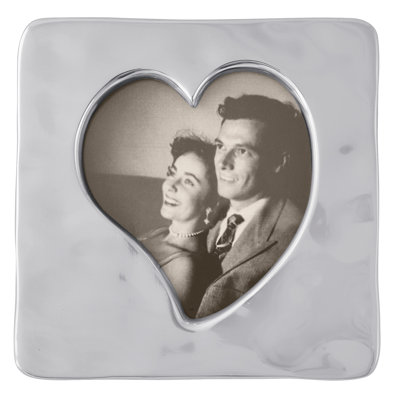 Silver Metal Beveled Picture Frame