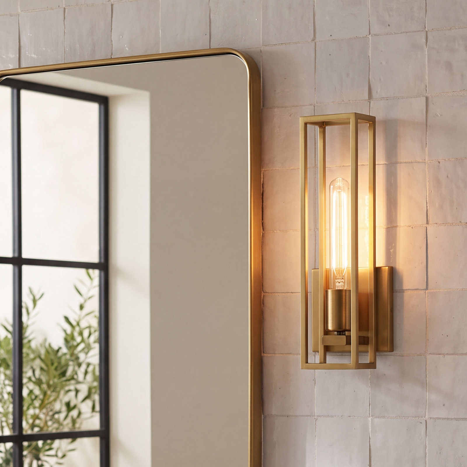Memphis Single Transparent Dimmable Bath Sconce