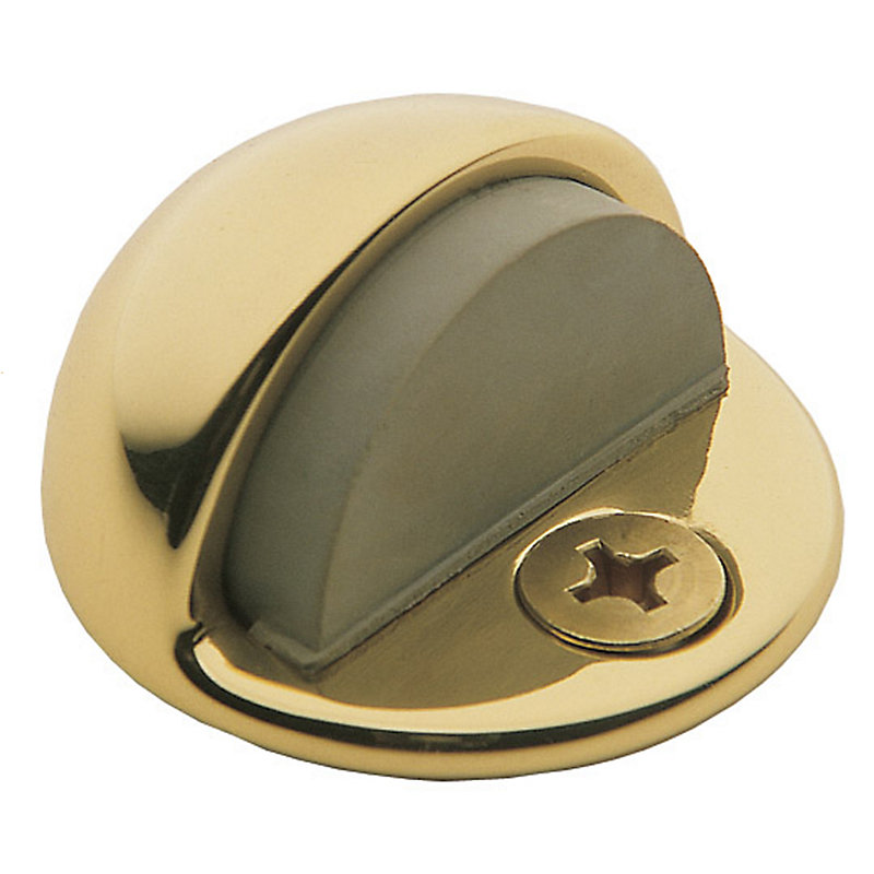 Brass Floor Mount Stop, Bright Brass