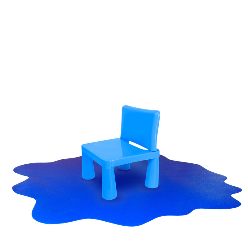 Cleartex Hard Floor Splosh Edge Chair Mat, Caribbean Blue