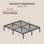 Base de lit plateforme en métal robuste de 14 po, capacité de 1 100 lb, sans sommier, rangement sous le lit-1055442595-1055442600