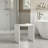 Solid Surface Shower Bench Stool Matte White