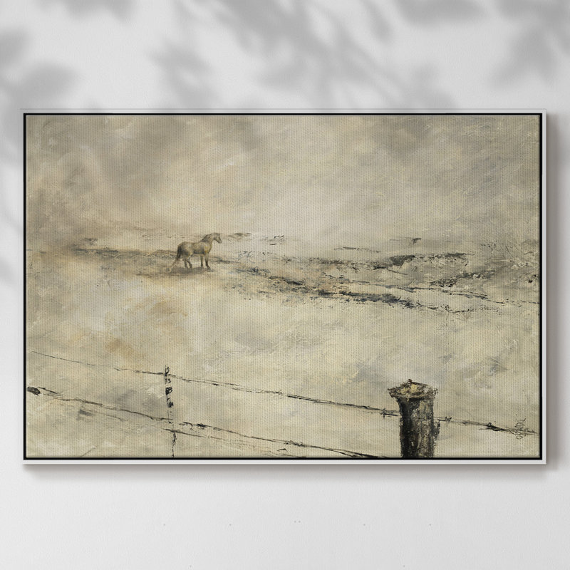 Royaume, reproduction d'art sur toile, H 17 po x l 25 po x P 2 po, Toile encadrée flottée blanche