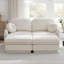 Canapé en forme de U Chenille Cloud, canapé à assise profonde avec repose-pieds amovibles, coussins ronds et coussins de dossier matelassés exquis, pieds de cadre de base encastrés, assemblage facile, convient au salon-127493392