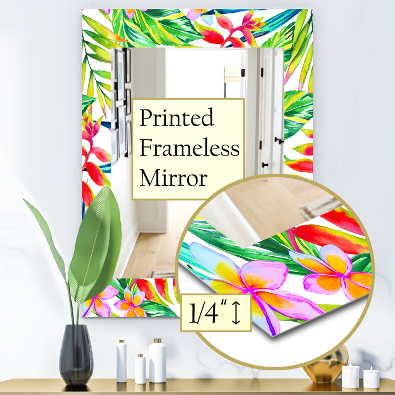 Miroir de meuble-lavabo Tropical, H 39,4 po x l 29,5 po, Humeur tropicale lumineuse 12