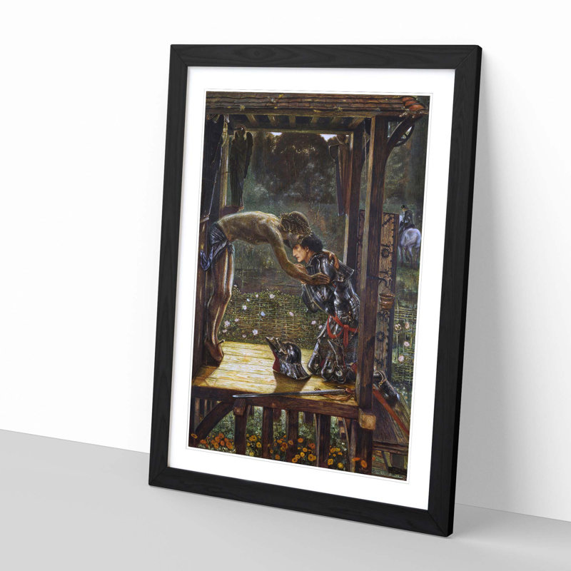 The Merciful Knight by Edward Burne-Jones - Framed Print, Black
