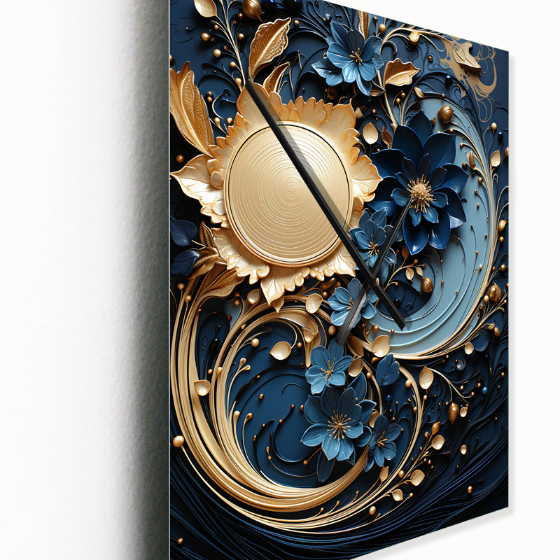 Janeil - Abstract Wall Clock, 32" H x 24" W x 1" D