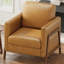 Fauteuil moderne en similicuir avec structure en bois pour le salon et la chambre à coucher-469746296