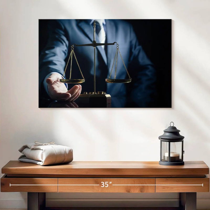 Balance de justice, H 16 po x l 24 po