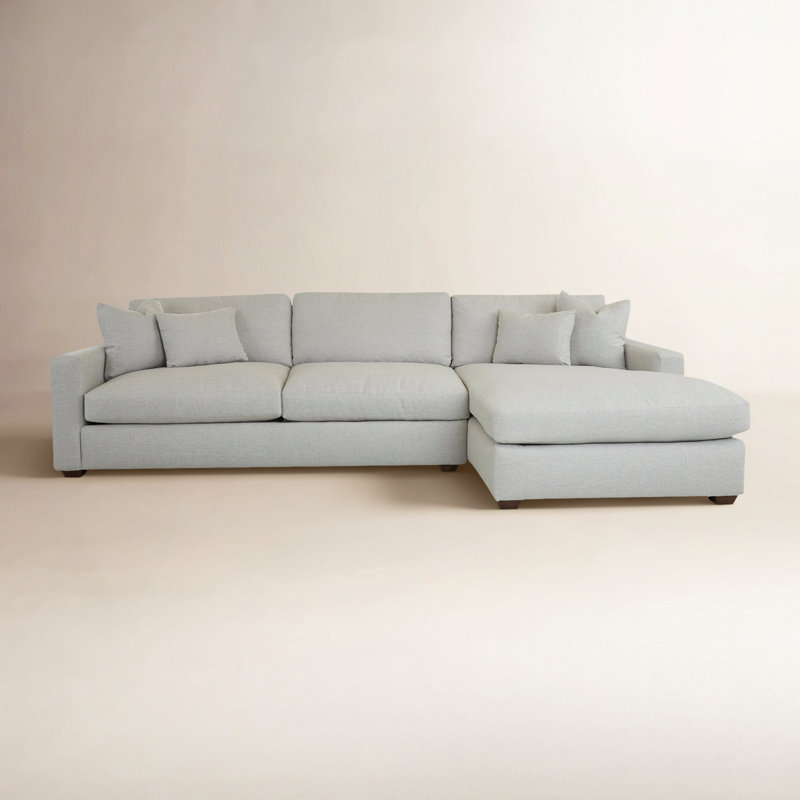Rhodes 2 - Piece Upholstered Sectional, Right Hand Facing, Bella Ink Blue Performance Velvet