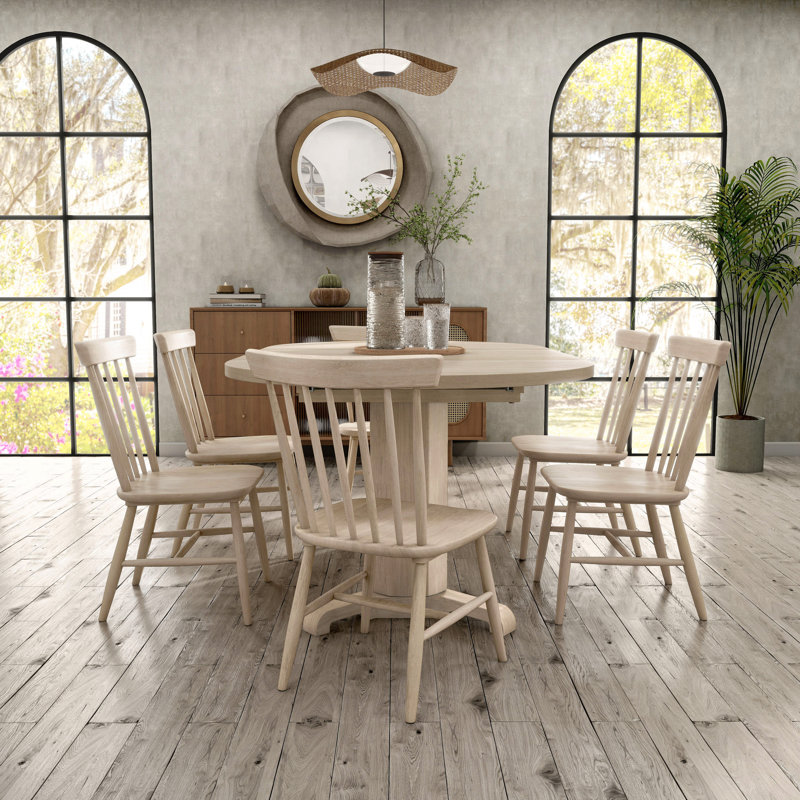 Tynemouth Dining Table Set, 7 Pieces: Table, 6 Chairs