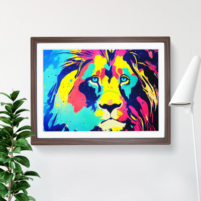 Splashed Lion Vol.6 Abstract - Single Picture Frame Painting