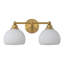 2-Light Opal Ribbed Glass Vanity Light Dimmable Bath Bar-1552426651
