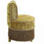 Tabouret de coiffeuse doré capitonné