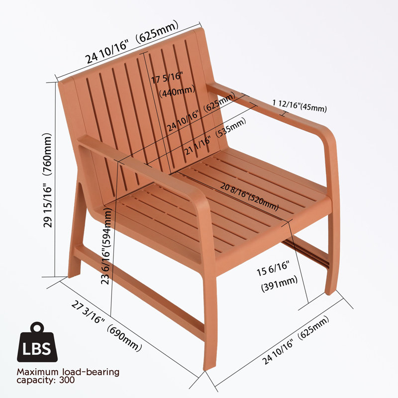 Ensemble de meubles de patio 5 pièces avec 2 tables basses, Brun abricot