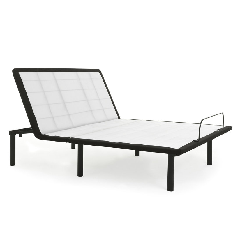 Head Up Adjustable Bed Base For Queen - Metal Construction, Grey, Wired Remote Comfortable Adjustments, Joint Head-up In Grey Offer Customized Comfort And Support Joints