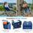 Padded Hammock Camping Chair, Oversized Heavy Duty Swing Chair With Detachable Cup Holder, Portable Folding Rocking Camping Chair, Support Up To 400Lbs-1608292383