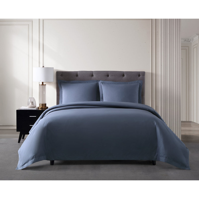Ultra Percale Duvet Cover Set, King + 2 King Pillow Shams, Slate