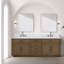 Meuble-lavabo double 84 po x 22 po, comptoir en marbre de Carrare-349010581