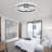 19.7" Low Profile Ceiling Fan with Lights and Remote, Modern Flush Mount Ceiling Fans Black Fandelier for Bedroom-2120012708