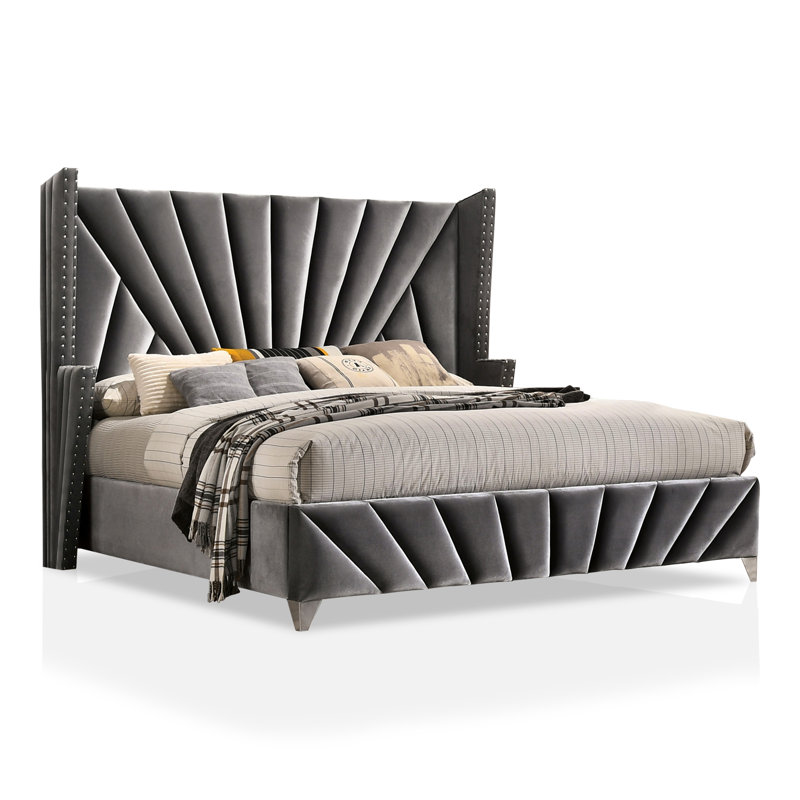 Tennessee Tufted Upholstered Low Profile Standard Bed, King
