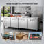 Plan de travail commercial en acier inoxydable 18,5 pieds cubes 60 po 2 portes sous le comptoir