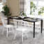 Ensemble de table de salle à manger rectangulaire, table de salle à manger de ferme avec pieds en bois massif et chaises à dossier à lattes Windsor pour cuisine / salle à manger / chambre d'amis-691036793-691036794-691036791