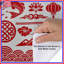 Housses de couette rouges à motif asiatique-130151459