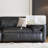 Black Genuine Leather Modular Sofa cushion Loveseat