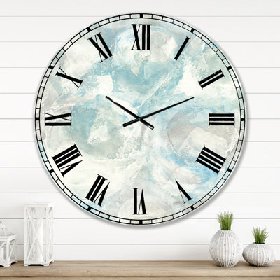 Pale Blue Shade III - Coastal wall clock