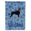 Caniche en polyester à 2 côtés 40 x 28 po standard welcome drapeau maison-957493094
