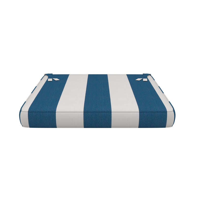 Sunbrella Indoor/Outdoor Dining Chair Cushion, Sunbrella® Cabana Regatta, 21" W x 19" D