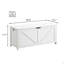 Coffre de rangement, banc de rangement, organisateur de coffre à jouets rétro, banc de rangement d'entrée avec 2 charnières, assemblage facile, blanc