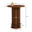 39.37"H Round Bar Table with Plum Pedestal