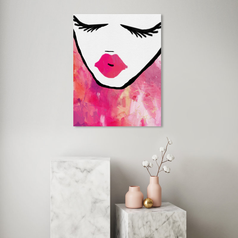 Dreaming Her Portraits - Peinture, H 30 po x l 24 po, Toile tendue