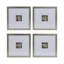 Ensemble de 4 boîtes décoratives contemporaines en pierre 16 po x 16 po