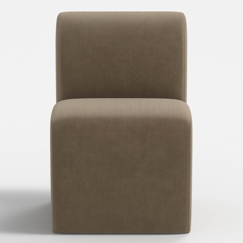 Chaise Sophia, Velours performance, noyer