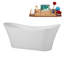 Baignoire autoportante 67 po et plateau autoportant 67 po Streamline-101310166