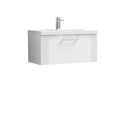 Deco 810mm Single Bathroom Vanity with Integrated Vitreous China Basin