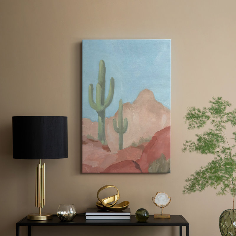 Sunny Saguaro II -Gallery Wrapped Cavas, 60" H x 40" W